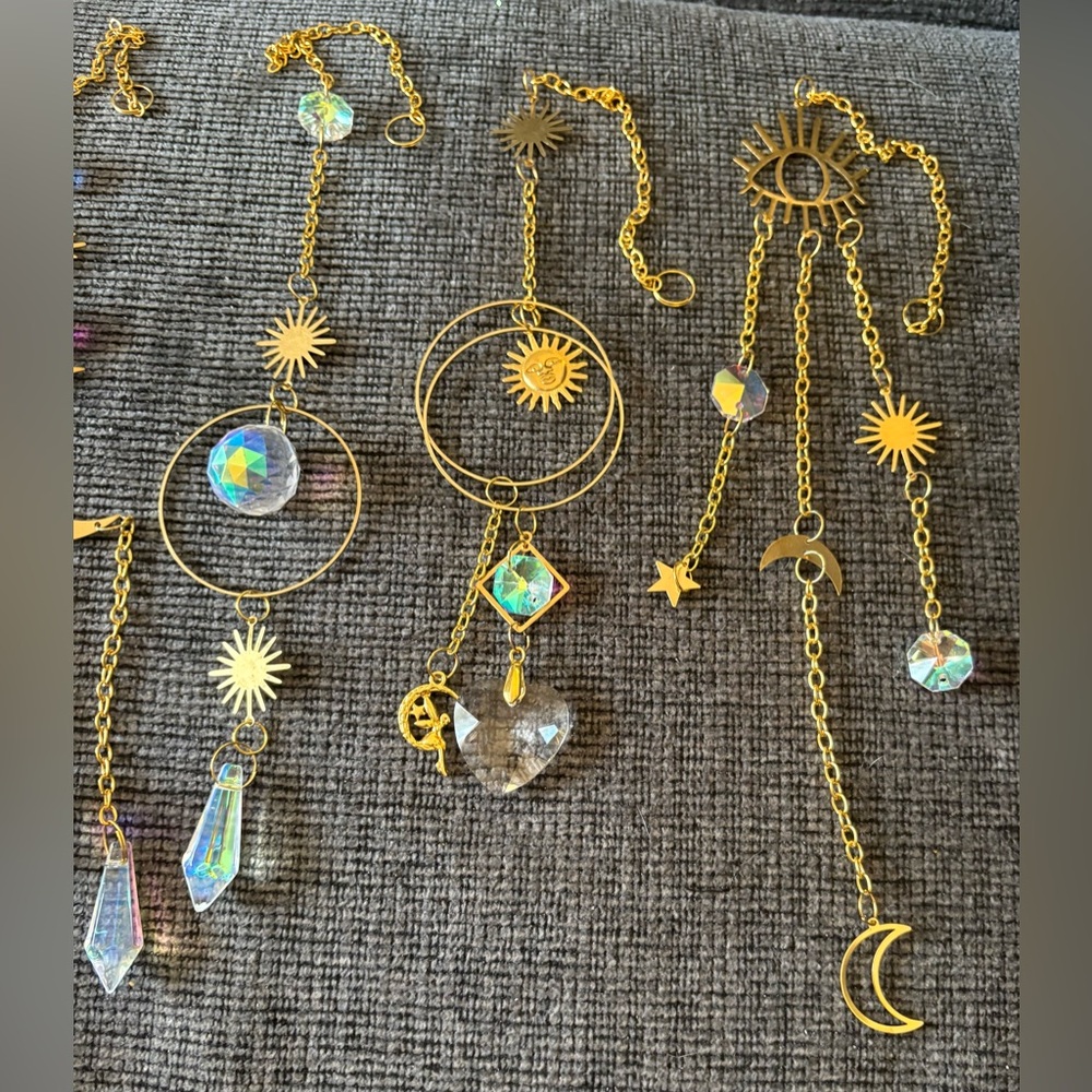 Sun Catchers with Crystals and Charms with Chain for Hanging - Picture 4 of 4